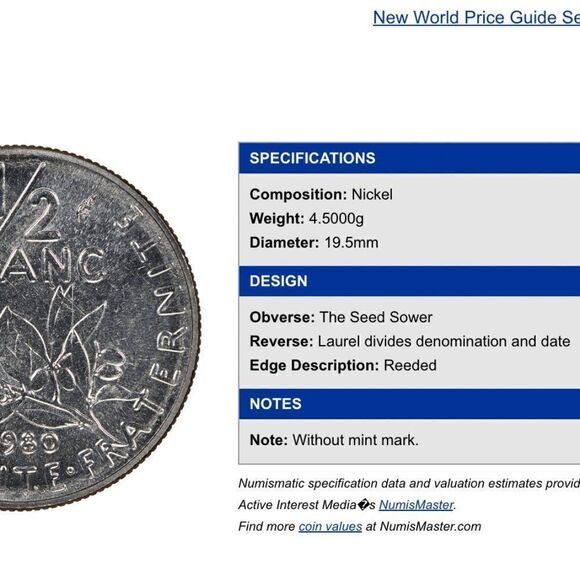 SET OF THREE FRENCH AUTHENTIC COIN MAGNETS (SET #2) - Picture 11 of 11